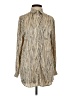 Kittenish Animal Print Tan Long Sleeve Blouse Size XS - photo 1