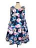 Alex Evenings 100% Polyester Floral Blue Casual Dress Size 22 - photo 1