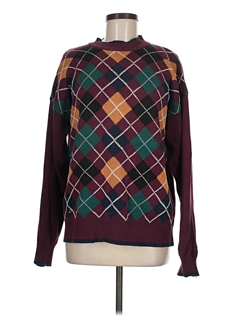 Pre-owned Assorted Brands Pullover Sweater In Burgundy