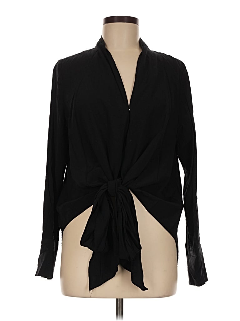 Pre-owned Lovestitch Long Sleeve Blouse In Black
