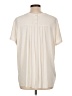 Ann Taylor LOFT 100% Polyester Ivory Short Sleeve Top Size L - photo 2