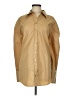 Ser.O.Ya Solid Tan Long Sleeve Button-Down Shirt Size M - photo 1