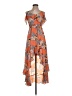 Unbranded 100% Polyester Paisley Orange Cocktail Dress Size S - photo 1