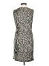 St. John Collection Animal Print Tan Silver Cocktail Dress Size 2 - photo 2