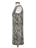 St. John Collection Animal Print Tan Silver Cocktail Dress Size 2 - photo 5