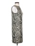 St. John Collection Animal Print Tan Silver Cocktail Dress Size 2 - photo 4