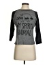 Instant Message Animal Print Gray 3/4 Sleeve T-Shirt Size S - photo 1