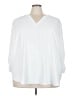 Maurices 100% Polyester White 3/4 Sleeve Blouse Size 4X - photo 1