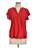Dana Buchman Red Short Sleeve Blouse Size L - photo 1