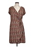 Worthington Print Brown Casual Dress Size L - photo 1