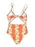 Out From Under Print Orange Two Piece Swimsuit Size S - photo 2