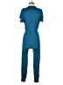 Loveappella Solid Teal Jumpsuit Size S - photo 2