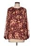 West K 100% Polyester Burgundy Long Sleeve Blouse Size L - photo 1