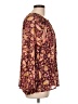 West K 100% Polyester Burgundy Long Sleeve Blouse Size L - photo 4