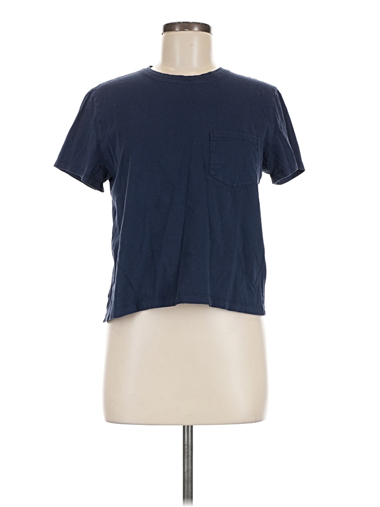 Pre-owned Everlane Short Sleeve Top Blue Crew Neck Tops