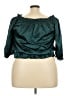 NY Invasion 100% Polyester Green 3/4 Sleeve Blouse Size 3X - photo 2