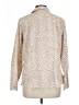Chico's 100% Cotton Chevron-herringbone Tan Long Sleeve Blouse Size Lg (2) - photo 2