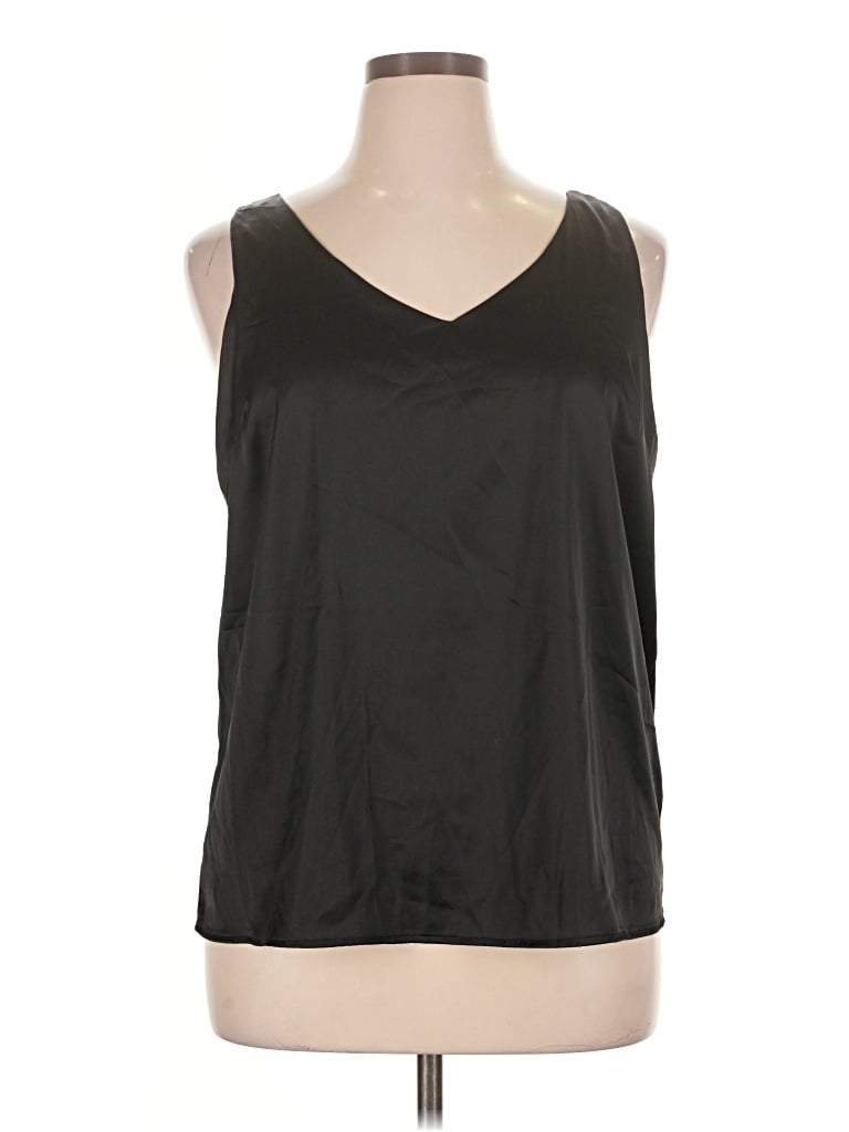 Pre-owned Ekouaer Sleeveless Top Black V-neck Tops