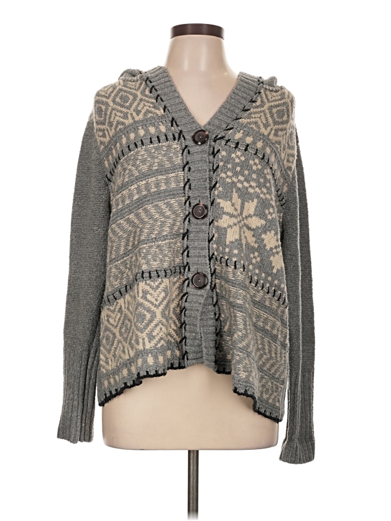 Pre-owned Jjill Cardigan Sweater In Gray