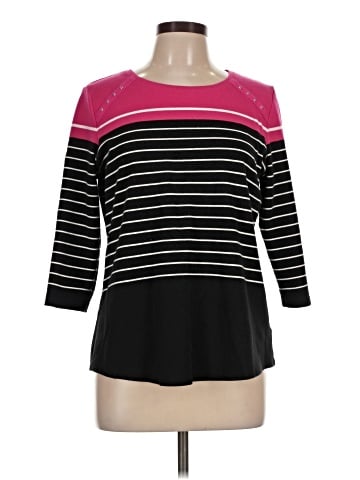 Karen Scott Sport 3/4 Sleeve Top (view 1)