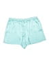 ELOQUII 100% Polyester Metallic Teal Shorts Size 22 Plus - photo 2