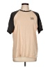 DAZY Color Block Tan Short Sleeve T-Shirt Size L - photo 1