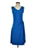 Assorted Brands 100% Rayon Solid Blue Casual Dress Size S - photo 1