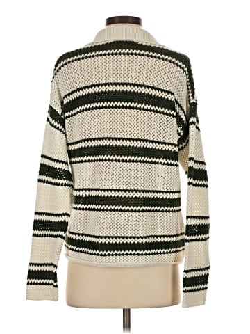 Madewell Open-Stitch Johnny Collar Sweater (view 2)