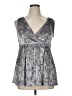 Torrid Silver Sleeveless Blouse Size 1X Plus (1) - photo 1