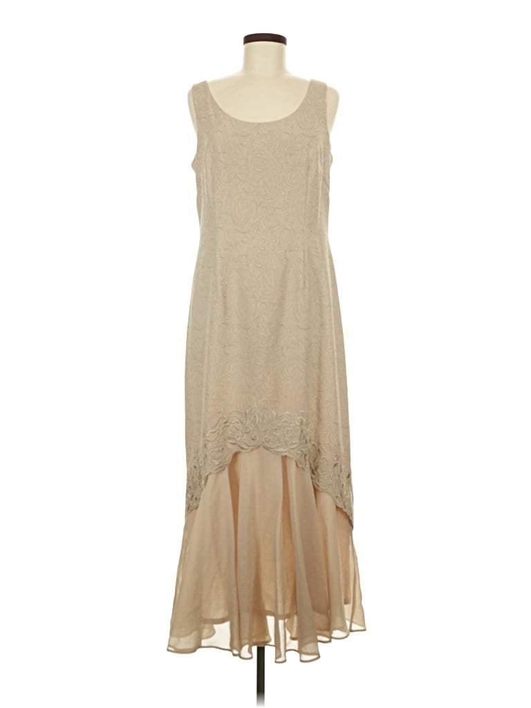 Pre-owned Danny & Nicole Casual Dress In Tan