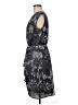 Ann Taylor LOFT 100% Polyester Graphic Gray Cocktail Dress Size 8 - photo 5