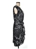 Ann Taylor LOFT 100% Polyester Graphic Gray Cocktail Dress Size 8 - photo 4