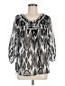Unique Spectrum 100% Polyester Silver 3/4 Sleeve Blouse Size M - photo 1