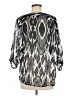Unique Spectrum 100% Polyester Silver 3/4 Sleeve Blouse Size M - photo 2