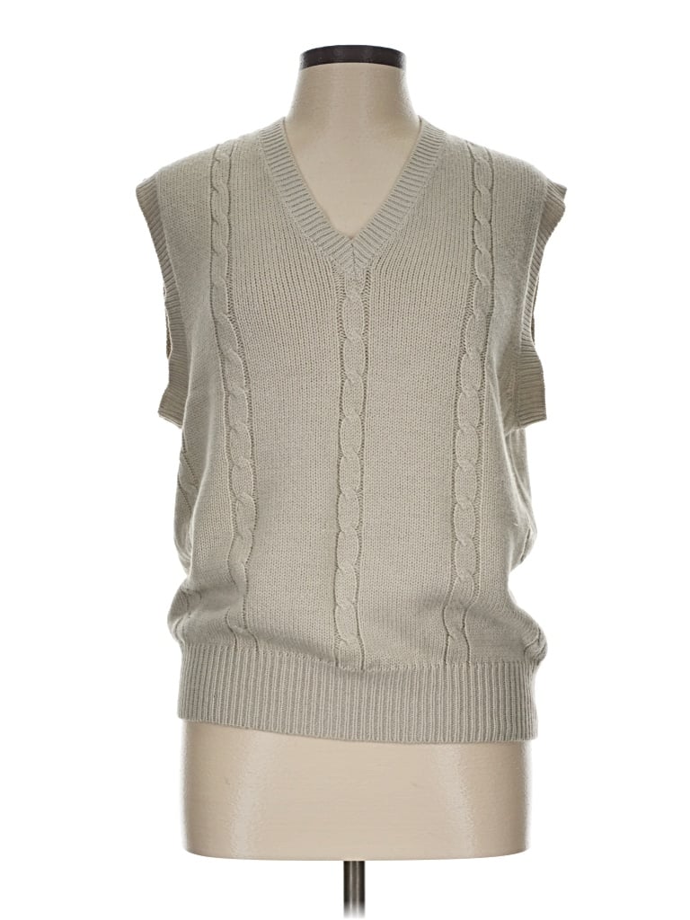 Pre-owned Assorted Brands Sweater Vest In Tan