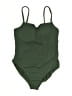 Kona Sol Solid Green One Piece Swimsuit Size XL - photo 1