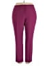 Kasper 100% Polyester Solid Purple Active Pants Size 18 - photo 1