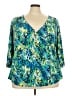 Just My Size Teal 3/4 Sleeve Blouse Size 4X Plus - photo 1