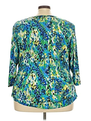 Just My Size 3/4 Sleeve Blouse (view 2)