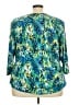 Just My Size Teal 3/4 Sleeve Blouse Size 4X Plus - photo 2
