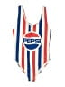 Pepsi Graphic White One Piece Swimsuit Size L - photo 1