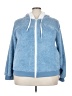 Unbranded 100% Polyester Blue Zip Up Hoodie Size XXL - photo 1