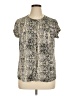 Dana Buchman Animal Print Ivory Short Sleeve Blouse Size XL - photo 1