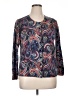 Talbots 100% Merino Paisley Blue Wool Sweater Size 1X Petite - photo 1