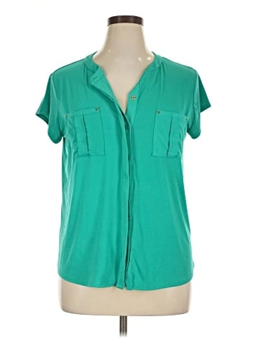 Dana Buchman Short Sleeve Blouse (view 1)