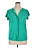 Dana Buchman Teal Short Sleeve Blouse Size XL - photo 1