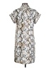 CAbi 100% Polyester Print Silver Casual Dress Size XS - photo 2