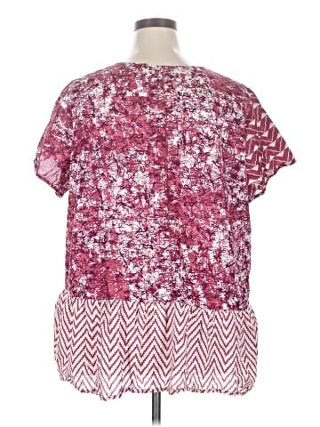 LOGO by Lori Goldstein Short Sleeve Blouse (view 2)