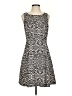 Maeve Chevron-herringbone Black Cocktail Dress Size 4 - photo 1