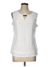 Calvin Klein White Sleeveless Blouse Size L - photo 1